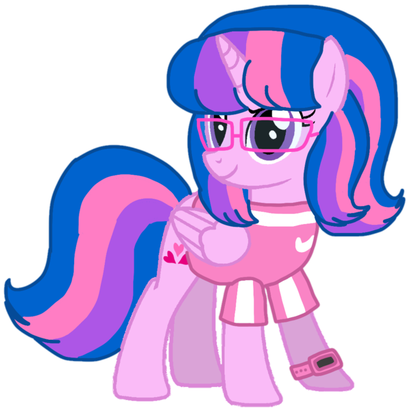 Size: 1016x1009 | Tagged: alicorn, alicorn oc, alternate version, artist:徐詩珮, base used, derpibooru import, glasses, horn, oc, oc:hsu amity, safe, simple background, transparent background, unofficial characters only, wings