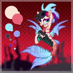 Size: 2000x2000 | Tagged: safe, artist:keyrijgg, derpibooru import, oc, fish, mermaid, pony, adoptable, art, auction, reference, simple background, skull, watermark