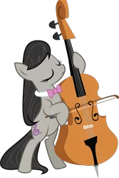 Size: 5617x8411 | Tagged: safe, artist:wissle, derpibooru import, octavia melody, earth pony, pony, the best night ever, absurd resolution, bipedal, bow (instrument), bowtie, cello, cello bow, clothes, eyes closed, female, mare, musical instrument, playing instrument, simple background, solo, transparent background, vector