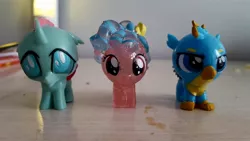 Size: 2048x1152 | Tagged: cozybetes, cozy glow, cute, derpibooru import, diaocelles, gallabetes, gallus, irl, mash'ems, merchandise, ocellus, photo, safe