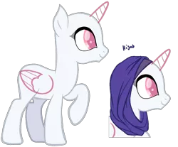 Size: 1600x1322 | Tagged: safe, artist:fluttersbases, derpibooru import, oc, unofficial characters only, alicorn, pony, spice up your life, alicorn oc, bald, base, bust, duo, hijab, horn, raised hoof, simple background, smiling, text, transparent background, wings