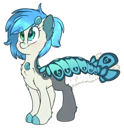 Size: 3000x3100 | Tagged: artist:fluffyxai, derpibooru import, female, mare, oc, original species, safe, simple background, smiling, solo, suisei pony, transparent background, unofficial characters only