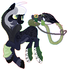 Size: 224x226 | Tagged: animated, artist:pudgiehedgie, augmented tail, clothes, collar, derpibooru import, fangs, floating, gif, hoodie, leash, leg warmers, looking back, monster pony, muzzle, oc, original species, piranha plant pony, pixel art, plant, plant pony, safe, simple background, smiling, transparent background, unofficial characters only, unshorn fetlocks