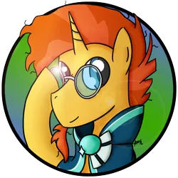 Size: 1134x1134 | Tagged: safe, artist:kacpi, derpibooru import, sunburst, pony, unicorn, avatar, glasses, male, solo