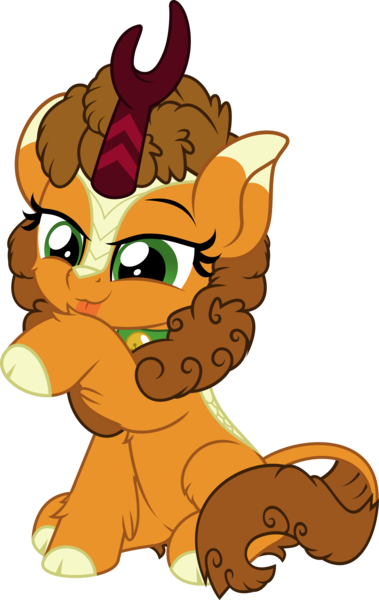 Size: 5000x7916 | Tagged: safe, artist:jhayarr23, derpibooru import, part of a set, oc, oc:pumpkin breeze, unofficial characters only, kirin, behaving like a cat, commission, cute, female, image, kirinbetes, png, simple background, solo, transparent background, ych result