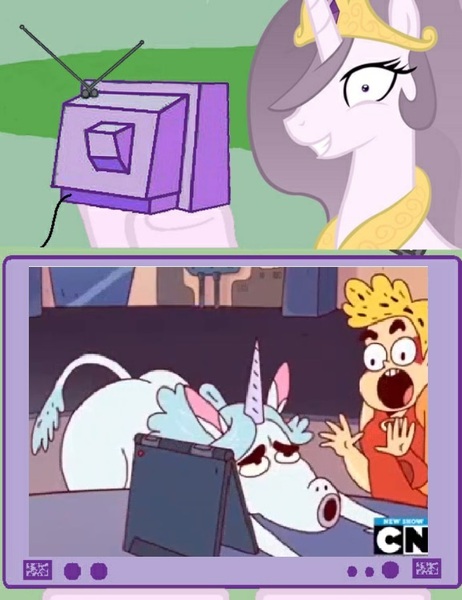 Size: 704x915 | Tagged: safe, deleted from derpibooru, derpibooru import, edit, princess celestia, unicorn, princess molestia, butt, cartoon network, cheetara, exploitable meme, meme, obligatory pony, plot, thundercats, thundercats roar, tv meme