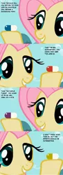 Size: 700x1920 | Tagged: blue pill, comic, derpibooru import, edit, edited screencap, fluttershy, may the best pet win, pills, red pill, safe, screencap, screencap comic, solo, text, the matrix