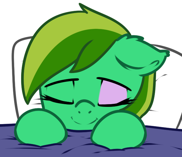 Size: 603x520 | Tagged: safe, artist:neuro, derpibooru import, oc, oc:aqua, unofficial characters only, /mlp/, bed, eyes closed, female, mare, phonepones, simple background, sleeping, smiling, solo, transparent background