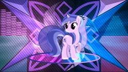 Size: 3840x2160 | Tagged: safe, artist:laszlvfx, artist:m99moron, derpibooru import, edit, sea swirl, seafoam, pony, unicorn, abstract background, background pony, cute, female, high res, mare, raised hoof, turned head, wallpaper, wallpaper edit