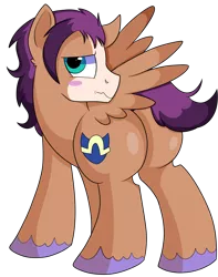 Size: 1280x1622 | Tagged: safe, artist:rainbowtashie, author:bigonionbean, derpibooru import, flash sentry, trouble shoes, oc, oc:fast hooves, clydesdale, earth pony, pegasus, pony, butt, commissioner:bigonionbean, cutie mark, extra thicc, flank, fusion, fusion:fast hooves, plot, simple background, thicc ass, transparent background