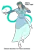 Size: 1280x1893 | Tagged: safe, artist:pyrus-leonidas, derpibooru import, part of a set, mistmane, human, series:mortal kombat:defenders of equestria, clothes, crossover, dragon spirit, female, humanized, image, magic, mortal kombat, mulan, png, robe, sandals, sandals with socks, simple background, socks, solo, spirit, transparent background, woman