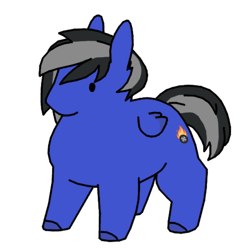 Size: 500x500 | Tagged: safe, artist:siegfriednox, derpibooru import, oc, oc:driftor, unofficial characters only, pegasus, pony, black hair, blue, blue coat, chonk, cute, cutie mark, dot eyes, folded wings, grey hair, male, no back, no mouth, pegasus oc, simple background, small wings, solo, stallion, striped mane, striped tail, transparent background, two toned hair, two toned mane, two toned tail, wings