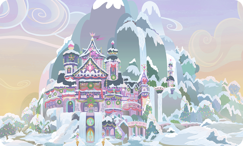 Size: 954x572 | Tagged: alicorn, background, castle, christmas, christmas lights, christmas tree, christmas wreath, cloud, derpibooru import, gameloft, holiday, mountain, outdoors, resource, safe, scenery, school of friendship, snow, tree, twilight sparkle, twilight sparkle (alicorn), wreath