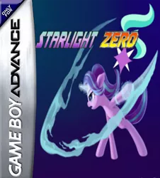 Size: 326x360 | Tagged: artist:4-chap, artist:emeraldgalaxy, artist:mega-poneo, crossover, derpibooru import, game boy advance, magic, megaman zero, parody, safe, solo, starlight glimmer, sword, video game, weapon