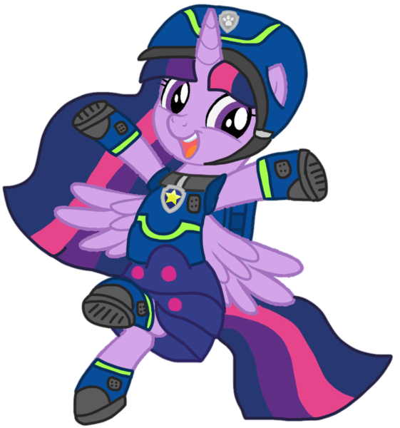 Size: 889x951 | Tagged: safe, artist:徐詩珮, derpibooru import, twilight sparkle, twilight sparkle (alicorn), alicorn, pony, series:sprglitemplight diary, series:sprglitemplight life jacket days, series:springshadowdrops diary, series:springshadowdrops life jacket days, alternate universe, base used, chase (paw patrol), clothes, cute, paw patrol, simple background, spy chase (paw patrol), transparent background