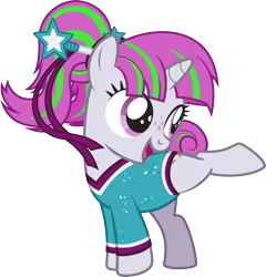 Size: 2168x2257 | Tagged: safe, artist:lightning stripe, derpibooru import, oc, oc:zippi, pony, unicorn, active stretch, clothes, commission, cute, cutie mark, female, filly, foal, freckles, gymnastics, hair bun, hairband, hairpin, happy, horn, leotard, one leg raised, pink eyes, pink mane, ponytail, ribbon, sequins, show accurate, simple background, smiling, solo, tail bun, transparent background, vector, wand, white coat