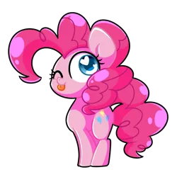 Size: 4300x4300 | Tagged: safe, artist:sugar morning, derpibooru import, pinkie pie, earth pony, pony, ;p, absurd resolution, cute, diapinkes, heart eyes, mlem, one eye closed, silly, simple background, solo, tongue out, transparent background, wingding eyes, wink