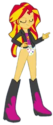Size: 316x741 | Tagged: suggestive, artist:nightred15, derpibooru import, edit, sunset shimmer, equestria girls, boots, clothes, cute, diaper, diaper fetish, fetish, jacket, shirt, shoes, simple background, smiling, transparent background, vector