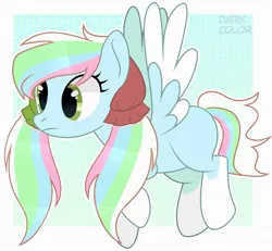 Size: 1280x1183 | Tagged: safe, artist:dark-color, derpibooru import, oc, pegasus, pony, female, mare, solo, two toned wings, wings