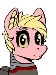 Size: 600x800 | Tagged: bust, cute, derpibooru import, fallout equestria, oc, oc:strawberry lemonade, portrait, safe, simple background, solo, steel ranger, transparent background, unofficial characters only