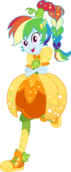 Size: 3080x7410 | Tagged: safe, artist:steyrrdash, derpibooru import, rainbow dash, equestria girls, equestria girls series, holidays unwrapped, spoiler:eqg series (season 2), clothes, converse, cornucopia costumes, o come all ye squashful, shoes, simple background, solo, standing, standing on one leg, transparent background