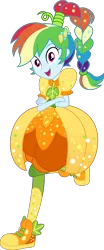 Size: 3080x7410 | Tagged: safe, artist:steyrrdash, derpibooru import, rainbow dash, equestria girls, equestria girls series, holidays unwrapped, spoiler:eqg series (season 2), clothes, converse, cornucopia costumes, o come all ye squashful, shoes, simple background, solo, standing, standing on one leg, transparent background