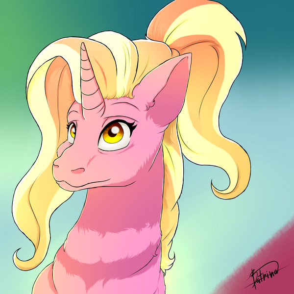 Size: 4100x4100 | Tagged: safe, artist:batrina, derpibooru import, luster dawn, pony, unicorn, the last problem, absurd resolution, bust, female, mare, portrait, signature, solo