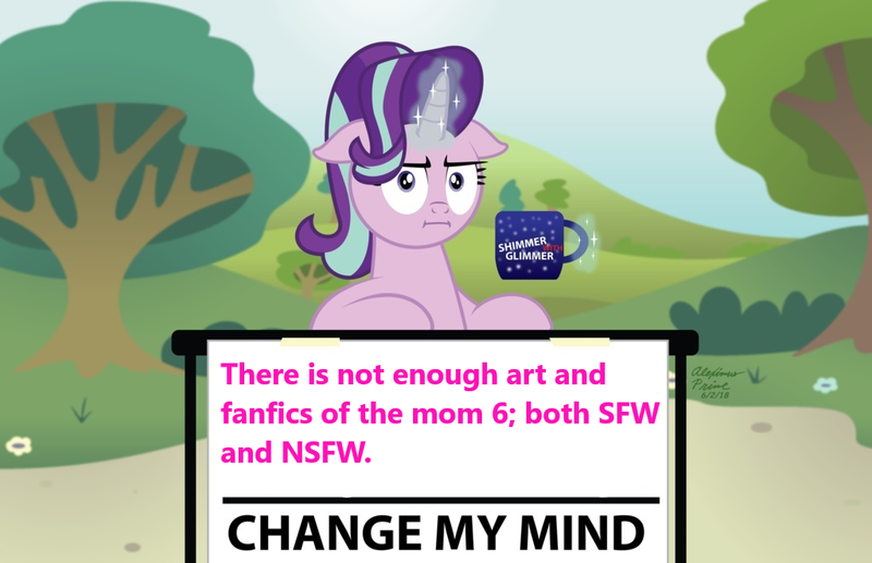 Size: 1024x662 | Tagged: safe, artist:aleximusprime, derpibooru import, edit, starlight glimmer, pony, unicorn, change my mind, exploitable meme, female, horn, mare, meme