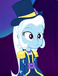 Size: 540x715 | Tagged: safe, derpibooru import, screencap, trixie, equestria girls, equestria girls series, spring breakdown, spoiler:eqg series (season 2), cropped, cute, diatrixes, hat, magician outfit, solo, top hat