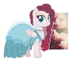 Size: 950x826 | Tagged: safe, artist:aeonkrow, derpibooru import, oc, oc:nightningale, unofficial characters only, pegasus, pony, clothes, dress, female, mare, simple background, solo, transparent background