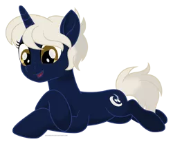 Size: 1600x1340 | Tagged: safe, artist:aeonkrow, derpibooru import, oc, oc:night owl, pony, unicorn, female, mare, movie accurate, prone, simple background, solo, transparent background