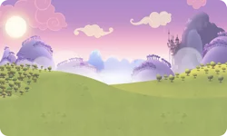 Size: 954x572 | Tagged: background, canterlot, canterlot castle, cloud, derpibooru import, gameloft, mountain, no pony, outdoors, resource, safe, sun, tree