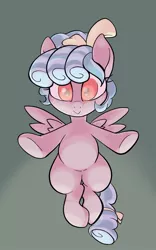 Size: 1280x2048 | Tagged: safe, artist:noupu, derpibooru import, cozy glow, pegasus, pony, bow, cozybetes, cute, female, filly, gray background, red eyes, simple background, solo
