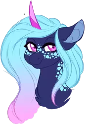 Size: 1024x1488 | Tagged: safe, artist:azure-art-wave, derpibooru import, oc, pony, unicorn, bust, female, mare, portrait, simple background, solo, transparent background