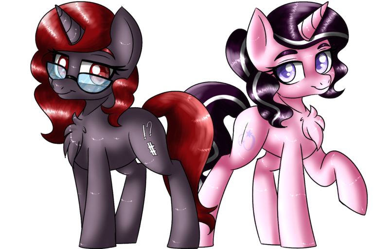 Size: 1878x1200 | Tagged: safe, artist:songheartva, derpibooru import, oc, oc:curse word, oc:magpie, unofficial characters only, pony, unicorn, chest fluff, female, glasses, horn, mare, simple background, transparent background, unicorn oc