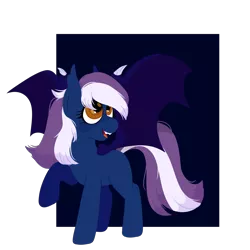 Size: 1750x1750 | Tagged: safe, artist:skulljooce, derpibooru import, oc, oc:starry skies, bat pony, pony, colored background, female, mare, simple background, solo, wings