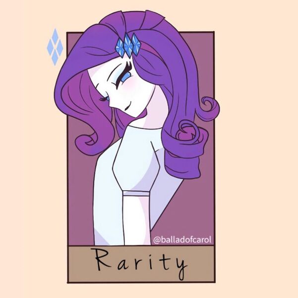 Size: 1080x1079 | Tagged: safe, alternate version, artist:balladofcarol, derpibooru import, rarity, human, equestria girls, bedroom eyes, bust, clothes, eyelashes, female, hairclip, solo