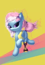 Size: 3710x5390 | Tagged: safe, artist:vultraz, derpibooru import, kerfuffle, pegasus, pony, rainbow roadtrip, amputee, female, prosthetic leg, prosthetic limb, prosthetics, solo