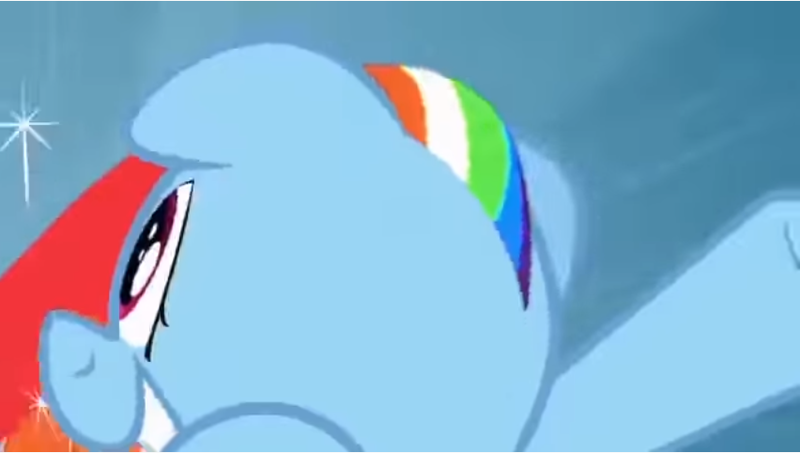 Size: 852x482 | Tagged: safe, derpibooru import, screencap, rainbow dash, pegasus, pony, the cutie mark chronicles, faic, female, filly, filly rainbow dash, great moments in animation, rainbow trail, younger