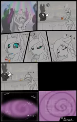 Size: 3240x5130 | Tagged: anthro, artist:shamziwhite, bar, bartender, brainwashing, dancing, derpibooru import, drink, drinking, drinking straw, drugged, female, hypnosis, oc, oc:ripy, party, safe, sleeping, spiral, text, to be continued, unguligrade anthro