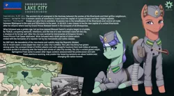 Size: 2500x1381 | Tagged: safe, artist:mrscroup, derpibooru import, oc, unofficial characters only, earth pony, pony, equestria at war mod, clothes, duo, female, flag, gun, hat, hearts of iron 4, male, map, mare, military uniform, original location, prone, rifle, soldier, stallion, uniform, weapon