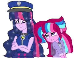 Size: 1440x1080 | Tagged: safe, artist:徐詩珮, derpibooru import, princess twilight 2.0, twilight sparkle, twilight sparkle (alicorn), oc, oc:bubble sparkle, alicorn, bubbleverse, equestria girls, the last problem, alternate universe, base used, chase (paw patrol), equestria girls-ified, female, magical lesbian spawn, magical threesome spawn, mother and child, mother and daughter, multiple parents, next generation, offspring, older, older twilight, parent:glitter drops, parent:spring rain, parent:tempest shadow, parent:twilight sparkle, parents:glittershadow, parents:sprglitemplight, parents:springdrops, parents:springshadow, parents:springshadowdrops, paw patrol, simple background, transparent background, ultimate twilight