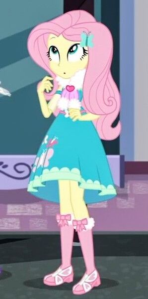 Size: 300x604 | Tagged: safe, derpibooru import, screencap, fluttershy, equestria girls, equestria girls series, street chic, spoiler:eqg series (season 2), clothes, cropped, cute, dress, geode of fauna, long socks, magical geodes, scarf, shyabetes, solo, tights