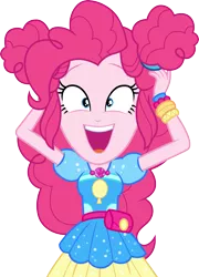 Size: 3000x4161 | Tagged: safe, artist:cloudyglow, derpibooru import, pinkie pie, equestria girls, equestria girls series, sunset's backstage pass!, spoiler:eqg series (season 2), bracelet, cute, diapinkes, excited, high res, jewelry, looking at you, music festival outfit, simple background, teeth, transparent background, vector