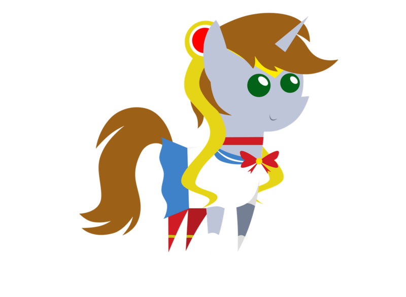 Size: 1280x937 | Tagged: safe, artist:aborrozakale, derpibooru import, oc, oc:littlepip, unofficial characters only, pony, unicorn, fallout equestria, fanfic, fanfic art, female, hooves, horn, mare, pointy ponies, sailor moon, simple background, solo, transparent background