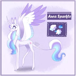 Size: 2527x2520 | Tagged: safe, artist:sugaryicecreammlp, derpibooru import, oc, oc:aura sparkle, alicorn, pony, female, mare, offspring, parent:flash sentry, parent:twilight sparkle, parents:flashlight, solo, two toned wings, wings