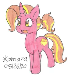 Size: 788x883 | Tagged: safe, artist:cmara, derpibooru import, luster dawn, pony, unicorn, the last problem, confused, female, mare, solo, traditional art