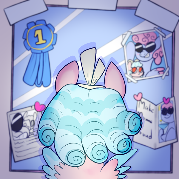 Size: 1024x1024 | Tagged: artist:ch0c0butt, back, cozy glow, derpibooru import, mirror, safe