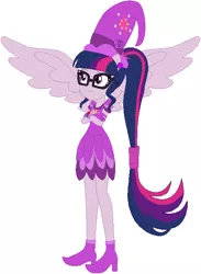 Size: 481x657 | Tagged: safe, artist:selenaede, artist:user15432, derpibooru import, sci-twi, twilight sparkle, human, equestria girls, barely eqg related, base used, boots, clothes, cosplay, costume, crossed arms, crossover, cutie mark, ear piercing, earring, geode of telekinesis, glasses, gloves, hat, jewelry, magical doremi, magical geodes, ojamajo doremi, piercing, ponied up, scitwilicorn, shoes, wings, witch, witch apprentice, witch costume, witch hat