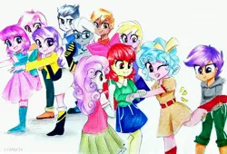 Size: 3414x2322 | Tagged: safe, artist:liaaqila, derpibooru import, apple bloom, button mash, cozy glow, diamond tiara, dinky hooves, lily longsocks, ruby pinch, rumble, scootaloo, silver spoon, sweetie belle, equestria girls, :t, a better ending for cozy, adorabloom, apple bloom's bow, belt, boots, bow, buttonbetes, clothes, commission, cozybetes, cute, cutealoo, cutie mark crusaders, denim skirt, diamondbetes, diasweetes, dinkabetes, equestria girls-ified, exercise, female, glasses, hair bow, hoodie, jacket, jaded pinch, jeans, jewelry, male, necklace, older, older apple bloom, older button mash, older cmc, older cozy glow, older diamond tiara, older dinky hooves, older lily longsocks, older ruby pinch, older rumble, older scootaloo, older silver spoon, older sweetie belle, one eye closed, open mouth, pants, pinchybetes, rumblebetes, shirt, shoes, silverbetes, simple background, skirt, sneakers, socks, struggling, sweatpants, t-shirt, tanktop, traditional art, white background, yoga